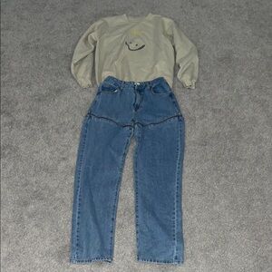 POST MALONE SWEATER & MIDWAY ZIPPED JEANS